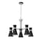 Z-Lite Soriano 5 Light Chandelier, Matte Black 728-5MB-BN - alternate 7